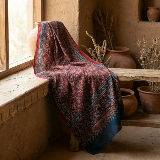 Artisan hand block printing in Barmer
